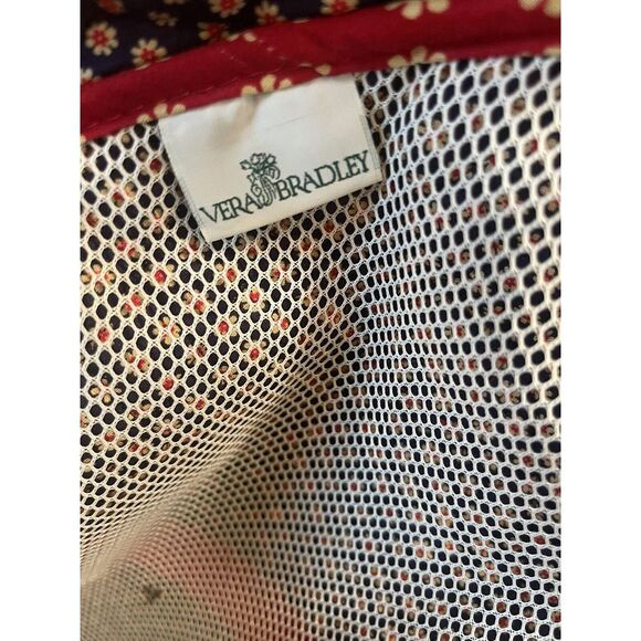 VERA BRADLEY Garment Bag AMERICAN RED  with navy paisley trim RETIRED Vintage - Picture 5 of 5